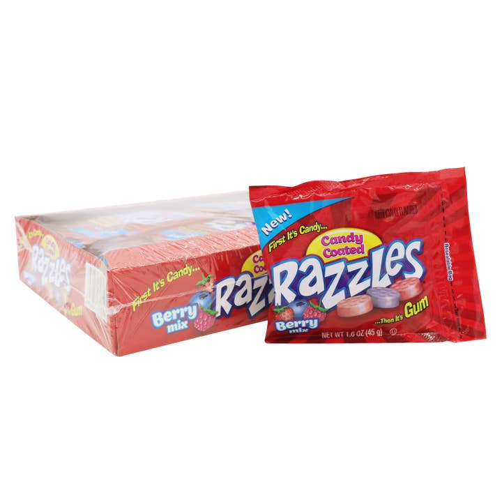 Grandpa Joe's Candy Shop - Wholesale Gummy - Razzles Candy, Berry Mix, 24ct