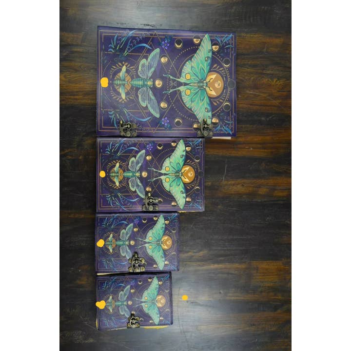 Jay mataji Handicrafts - Wholesale Journal/Diary - Vintage Leather Butterfly Print Journal, Handmade Rustic