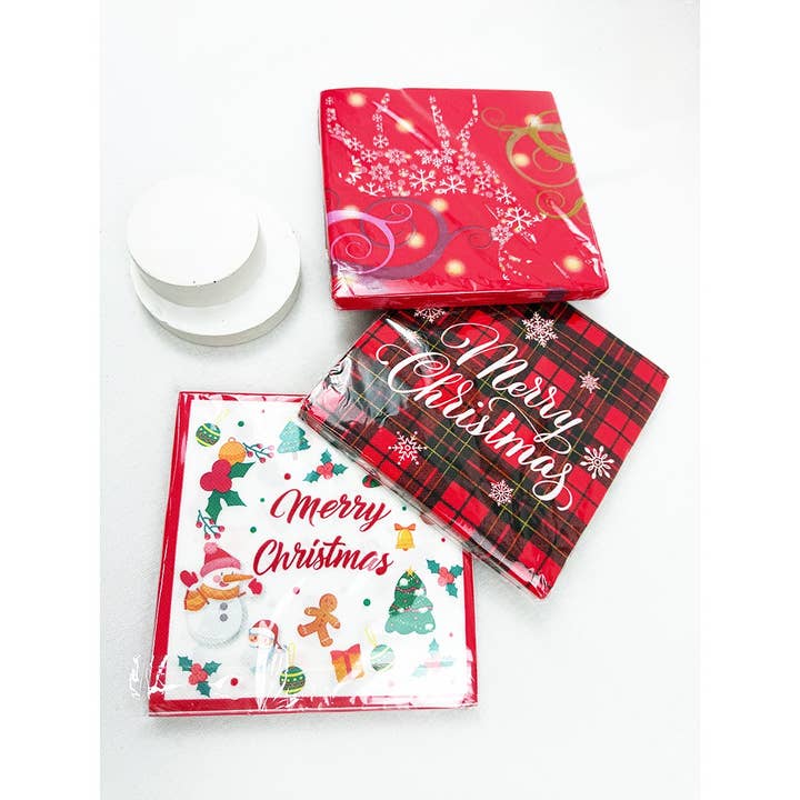 MIX COLOR Cute Christmas Theme Napkins for wholesale on Faire2