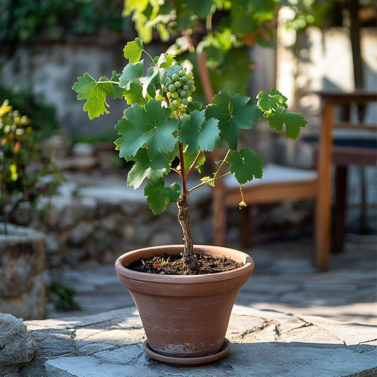 Oasis of Life - Wholesale Live Plant - Grape Vine – Vitis Vinifera 'Himrod' – Height 60–75cm – Ø21cm – White table grape with sweet, golden-yellow fruits – Robust, self-pollinating grape vine – Hardy fruit plant for garden & terrace7