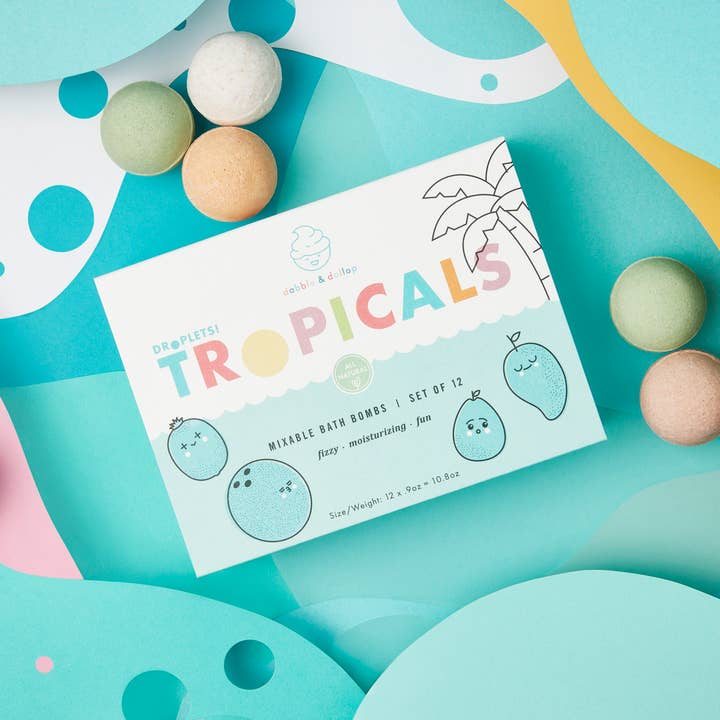 Dabble & Dollop - Wholesale Bath Bomb/Fizz - All-Natural Mini Bath Bombs - New Tropical Scents