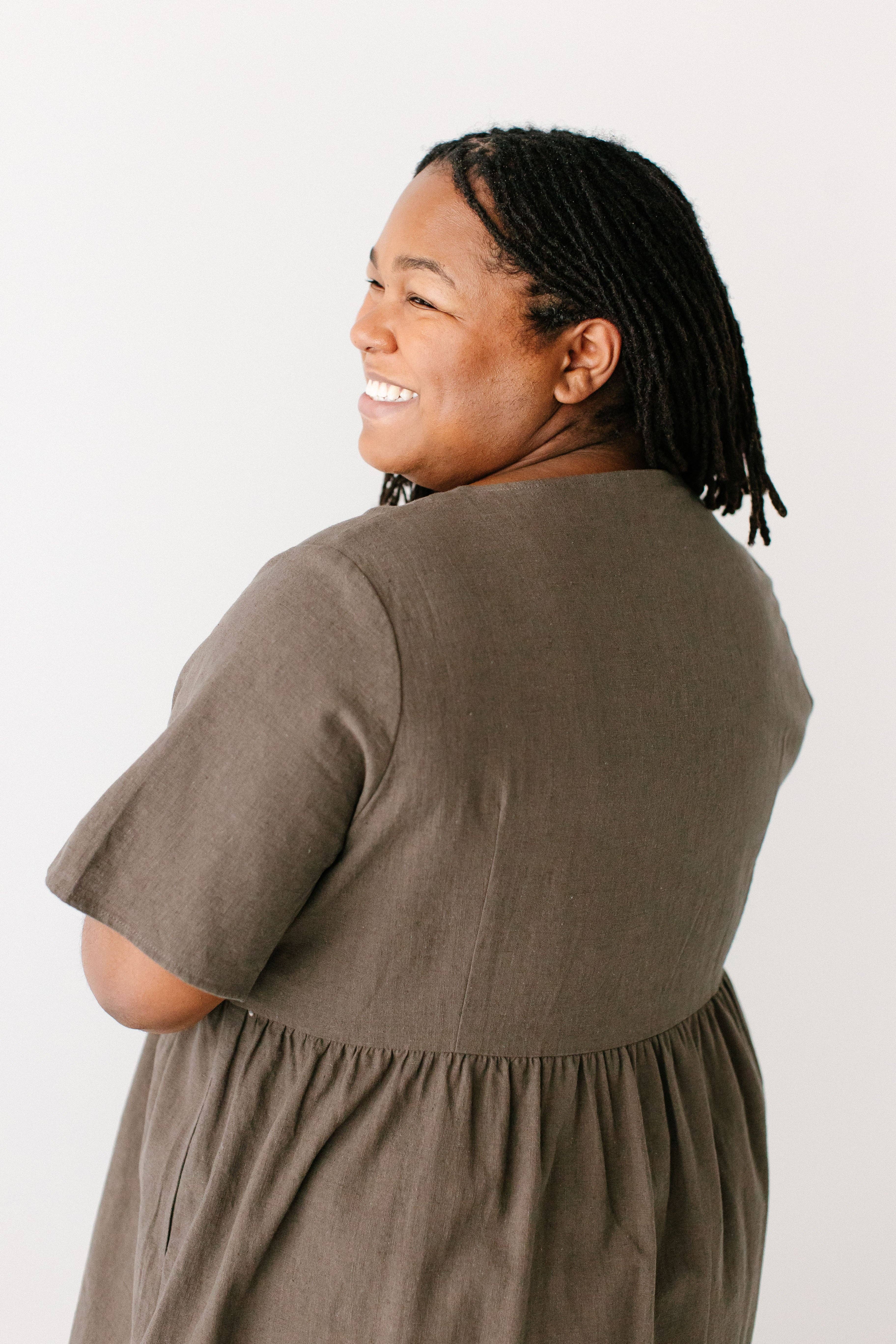 The Main Street Exchange - Wholesale Dress - Women's - 'Adeline' Button Down A-Line Midi Dress5