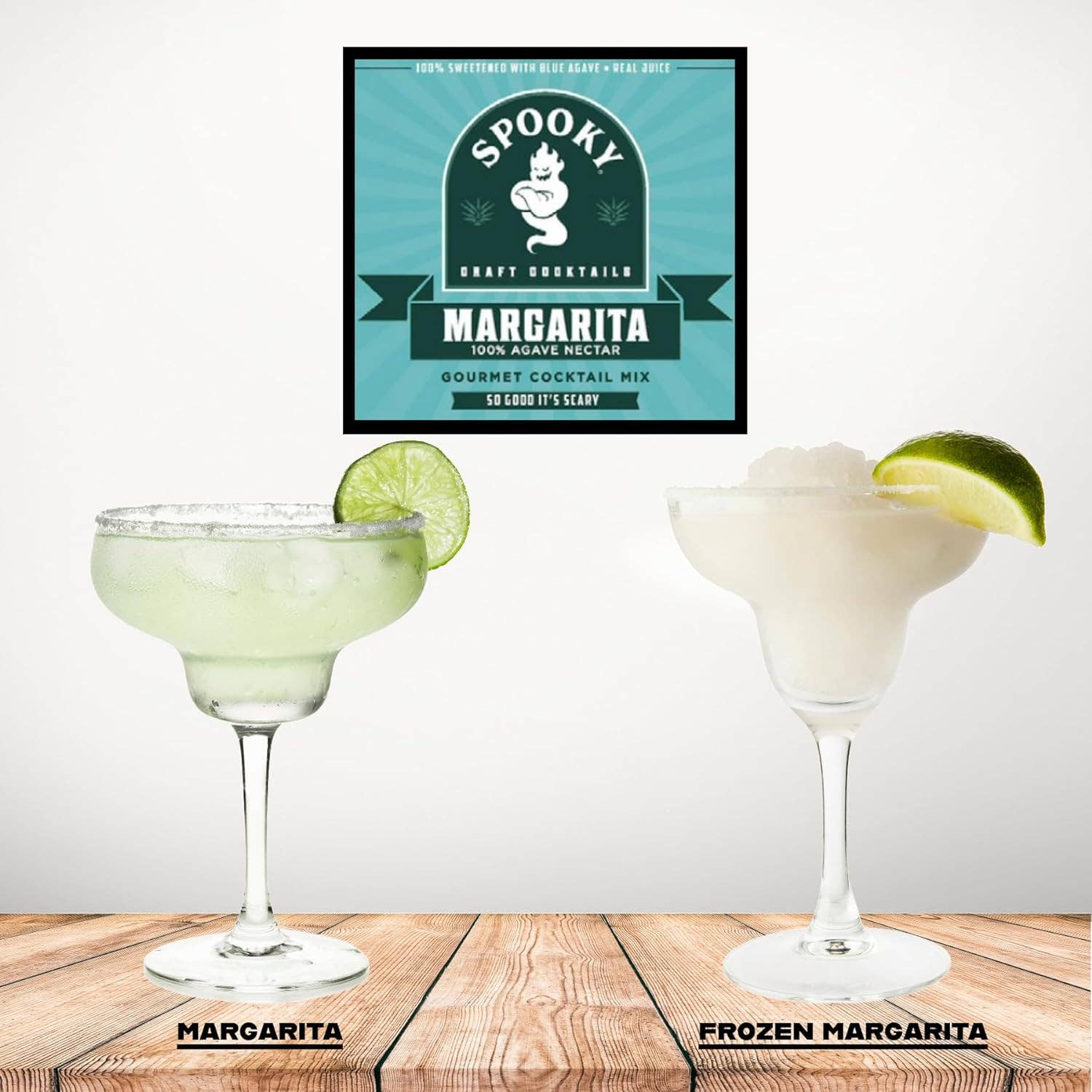 SPOOKY Craft Cocktail Mixes - Wholesale Cocktail Mix/Syrup - SPOOKY Margarita - 100% Blue Agave Nectar (32oz 6-pack)2
