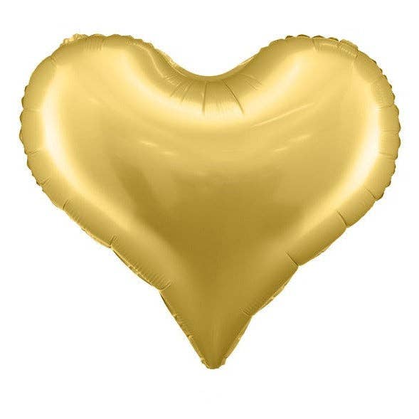 THE BALLOON HUB - Wholesale Balloon - PartyDeco Gold Heart Shaped Foil Balloon - 29 in.0