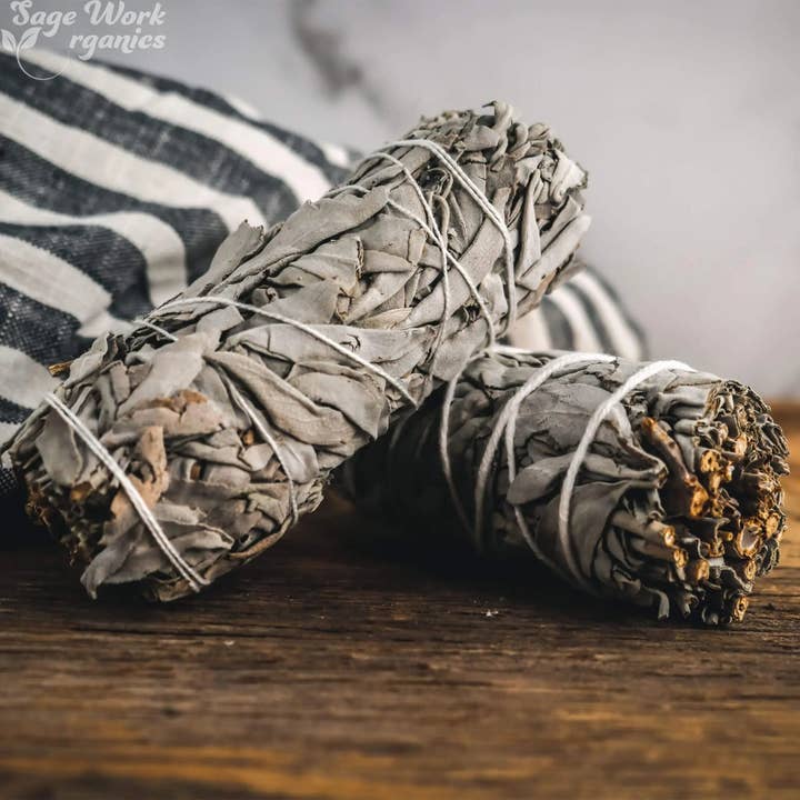 White Sage Smudge Bundle for wholesale by Sage Work Organics Inc.