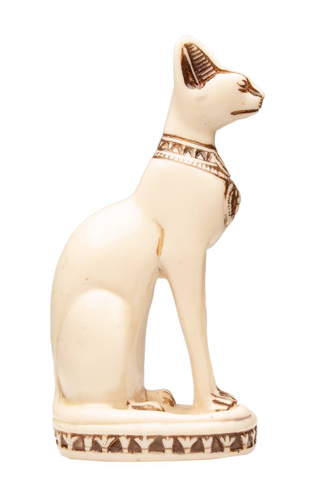 Discoveries, Inc. – Estatueta decorativa por atacado – Estátuas da Deusa Bastet - Gato Branco - Deusa Egípcia3