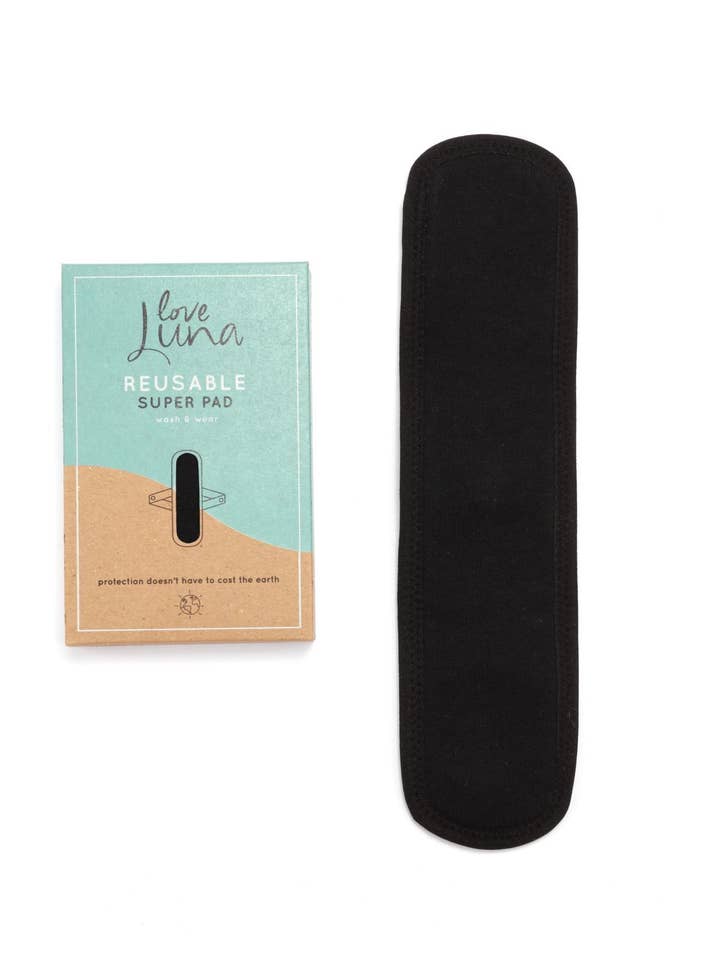 Noir Super Pad réutilisable Love Luna en vente sur Faire