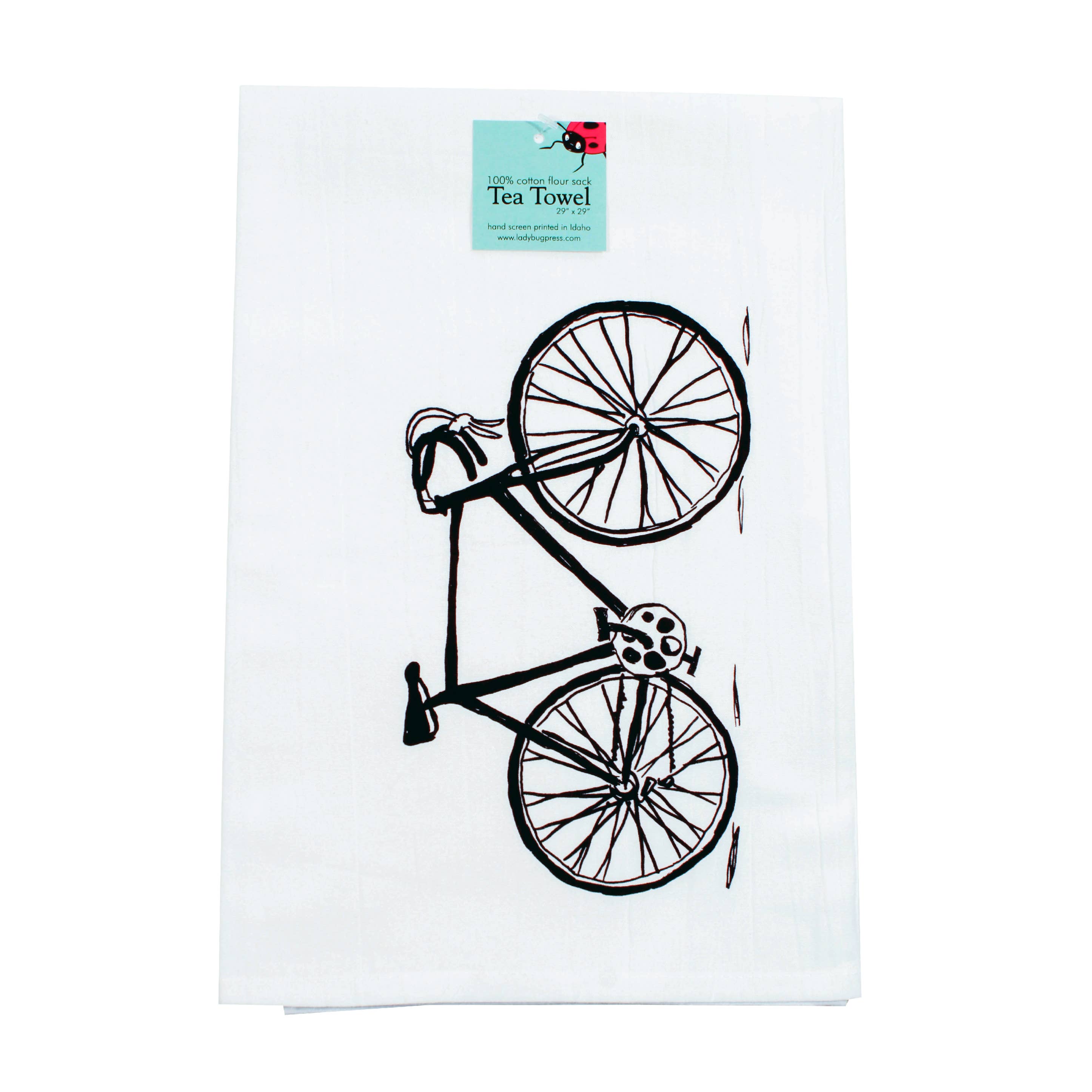 Ladybug Press - Wholesale Tea Towel - Bike Tea Towel4
