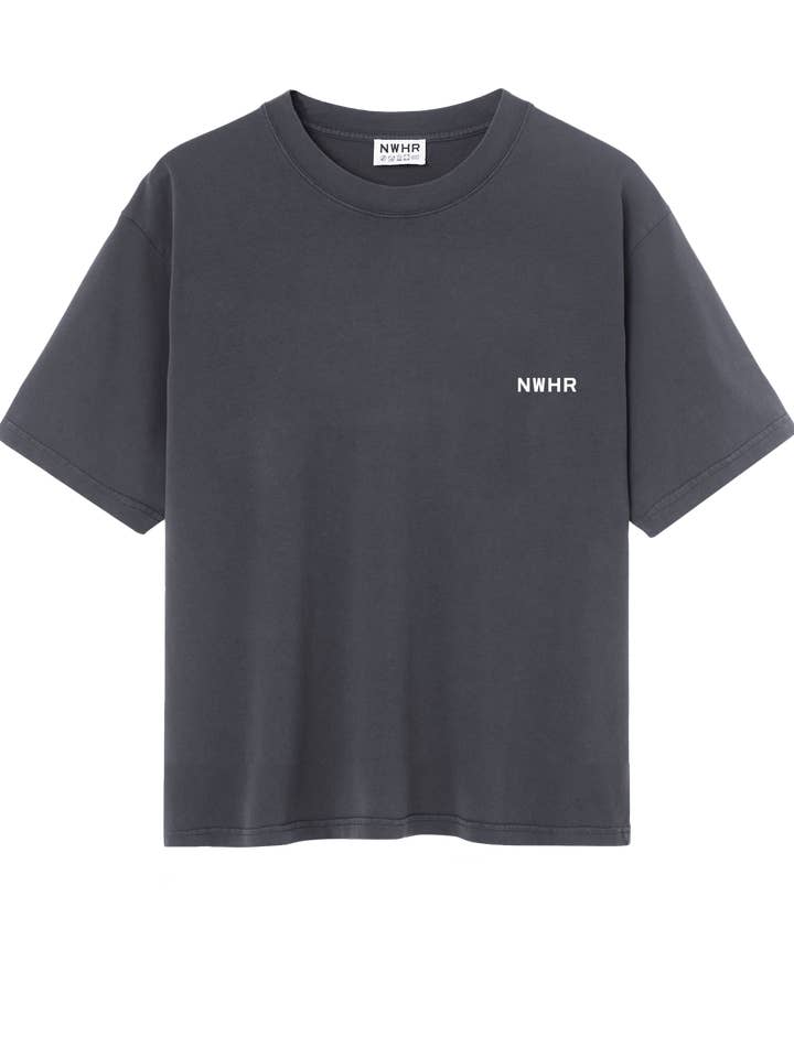 Cropped Black Washed T-Shirt for wholesale by NWHR