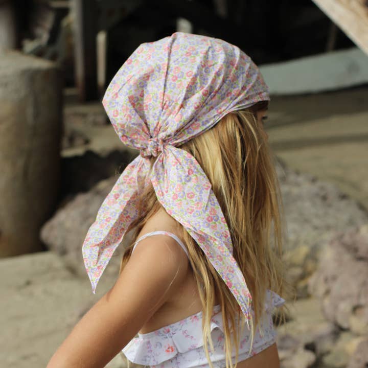 Peppercorn Kids - Wholesale Fashion Headband - Kids - Pre-Tied Hair Bandana Scarf for Girls 3-8, Vintage Floral 6