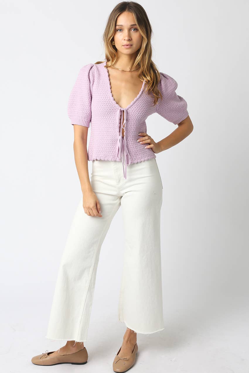 Olivaceous - Wholesale Knit Top - Women's - Liz Tie Front Knit Top8