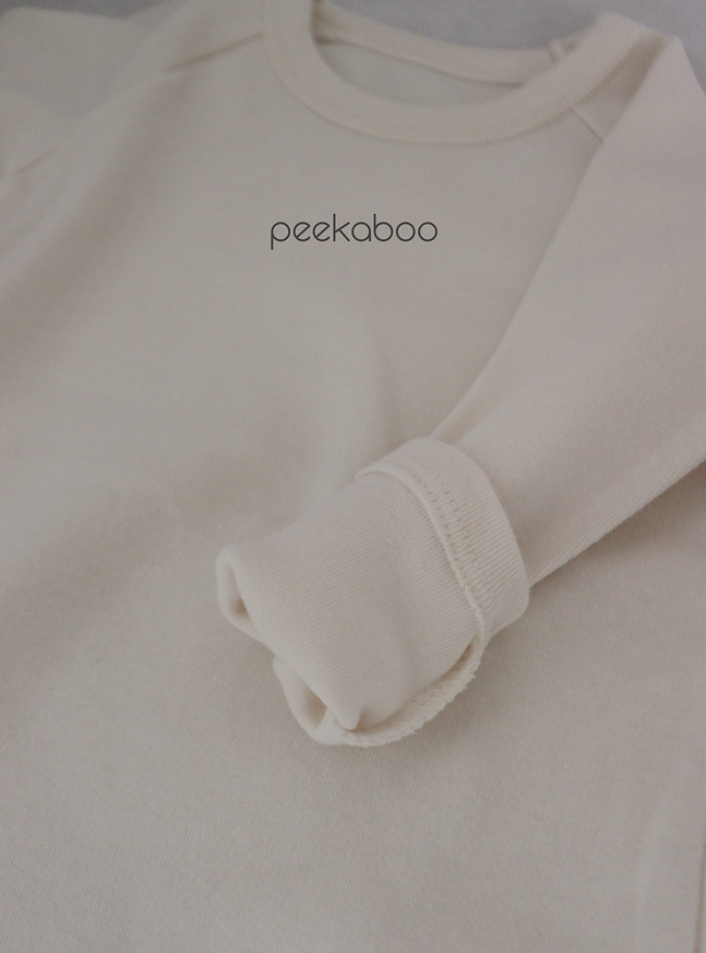 peekaboo - Wholesale Sleepwear Set - Kids - Kids Unisex Neutral Solid Color Long sleeves Pajama Set6