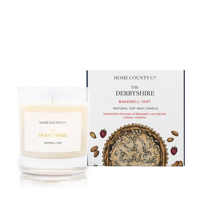 Home County Co. - Wholesale Jar/Filled Candle - The Derbyshire - Bakewell Tart Candle