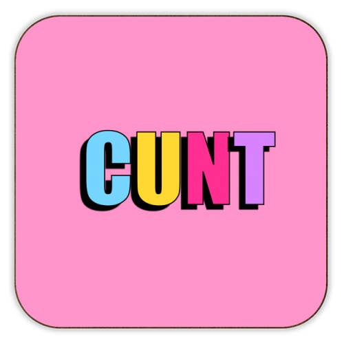 Bases para copos 'Cunt (Texto de Cor Negrito Versi por atacado de ART WOW