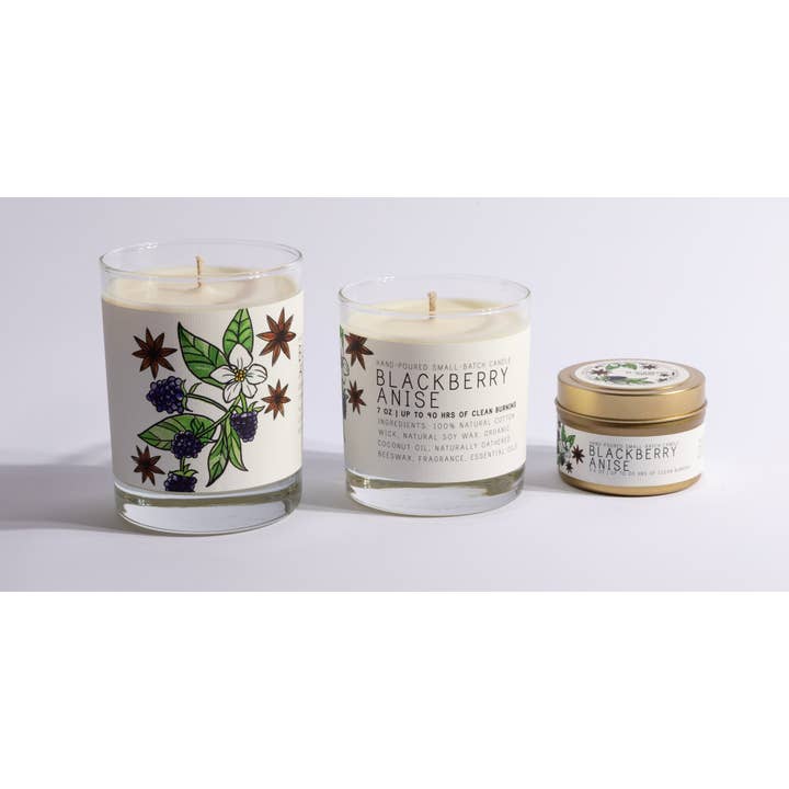 Just Bee – Großhandel Kerze im Glas / gefüllte Kerze – Blackberry Anis - Mittleres Glas - Just Bee Kerze2