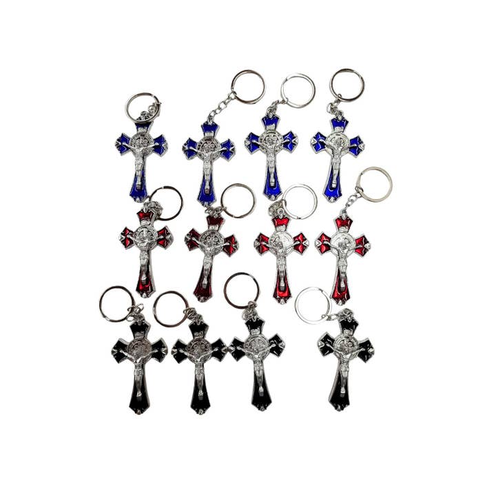 ZKY Wholesale - Wholesale Keychain - Unisex - Crucifix Keychain, Cross Religious Keychain