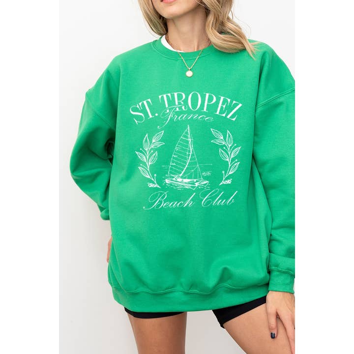 Illustrated Society - Wholesale Graphic Sweatshirt - Women's - ST TROPEZ VINTAGE GRAPHIC SWEATSHIRTS1
