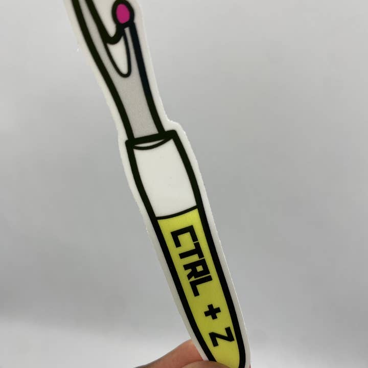 Zipped & Printed - Wholesale Sticker - Undo Seam Ripper Sewing or Quilting Sticker (CTRL + Z)3