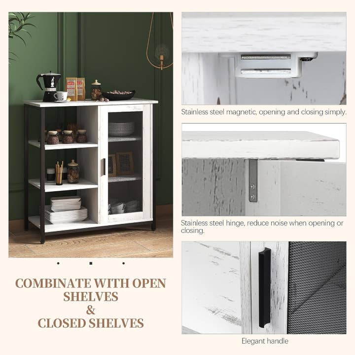 27.5 Inch Mini Coffee Bar Cabinet White With Storage for wholesale on Faire4