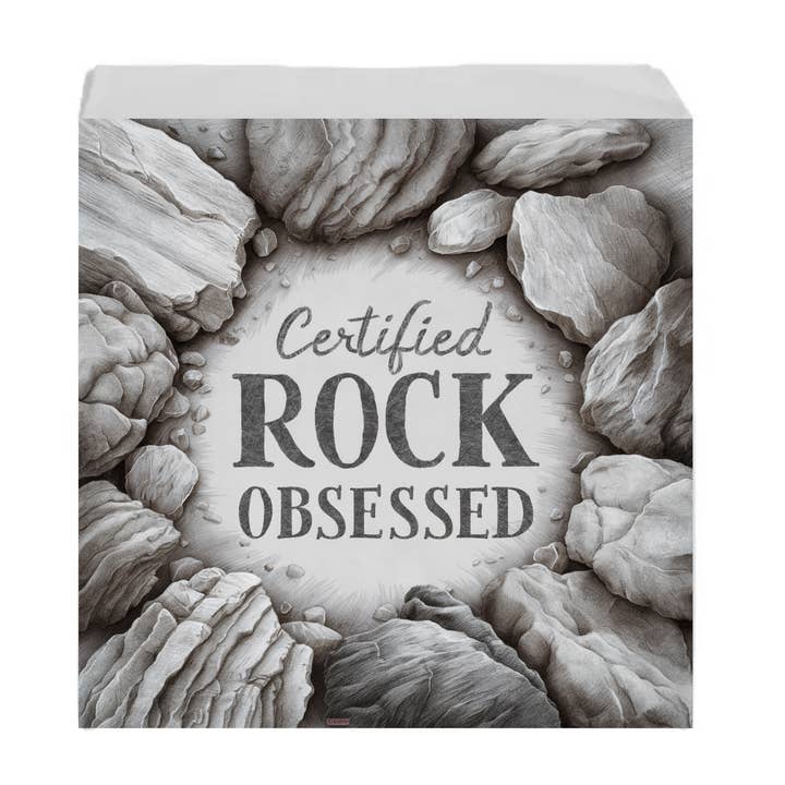 Certified Rock Obsessed Rockhound Hunter Sign for wholesale by Kennebug LLC