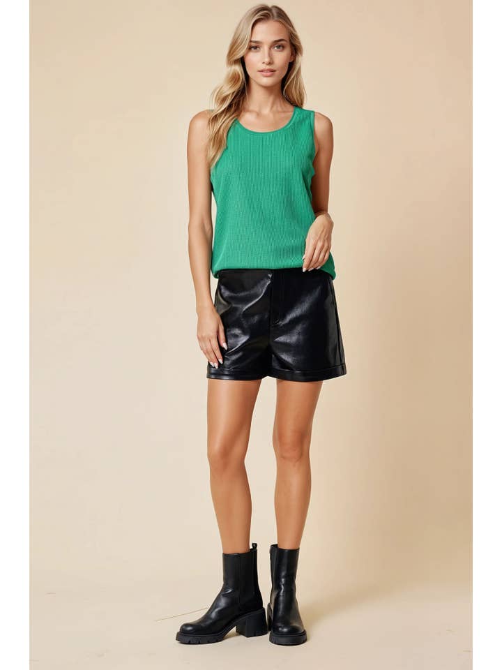 Doe and Rae - Wholesale Tank Top - Women's - TEXTURED KNIT TANK TOP - 43272T-1