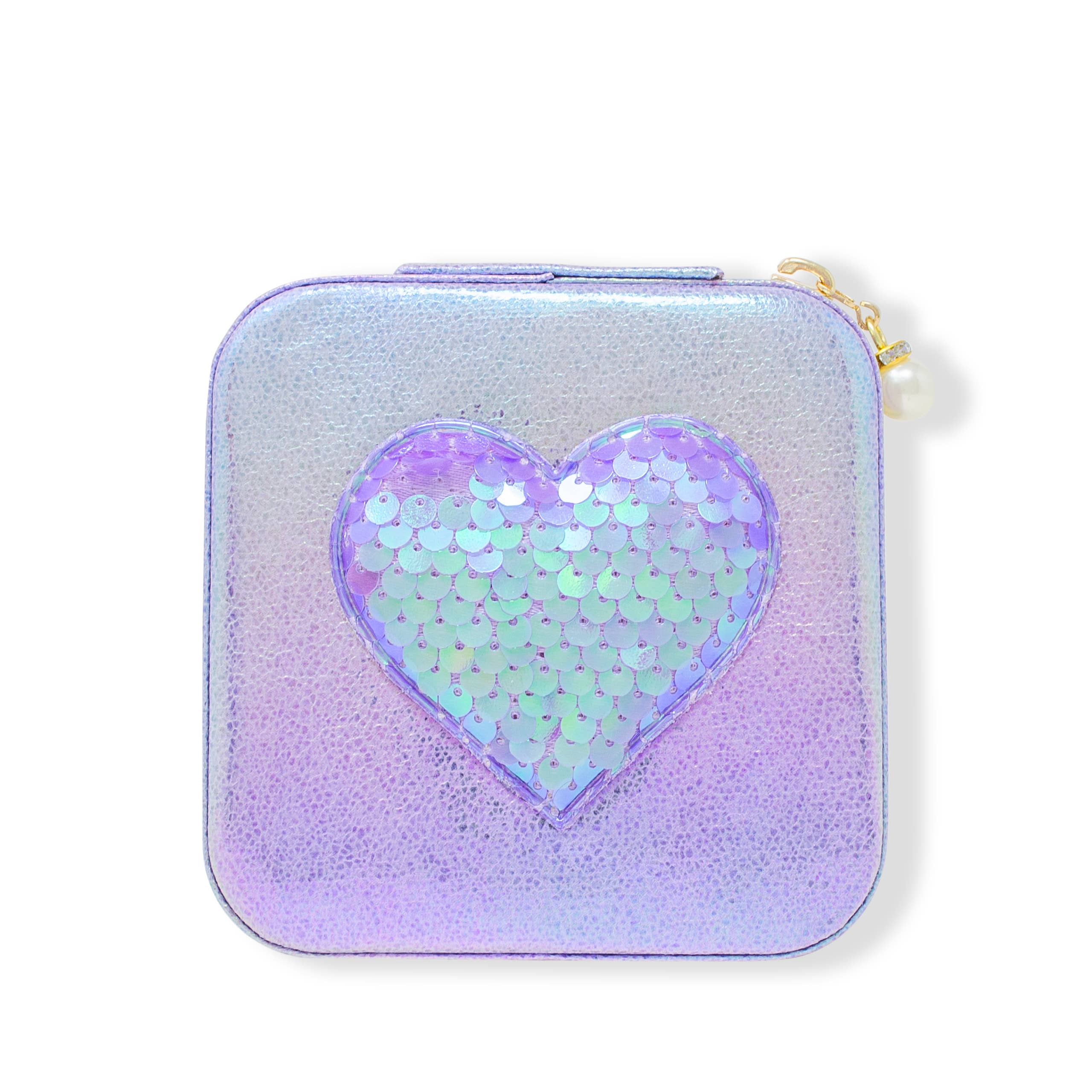 Tiny Treats and ZOMI GEMS - Wholesale Jewelry Box/Organizer - Kids - Girl's Sparking Sequin Heart Jewelry Box2