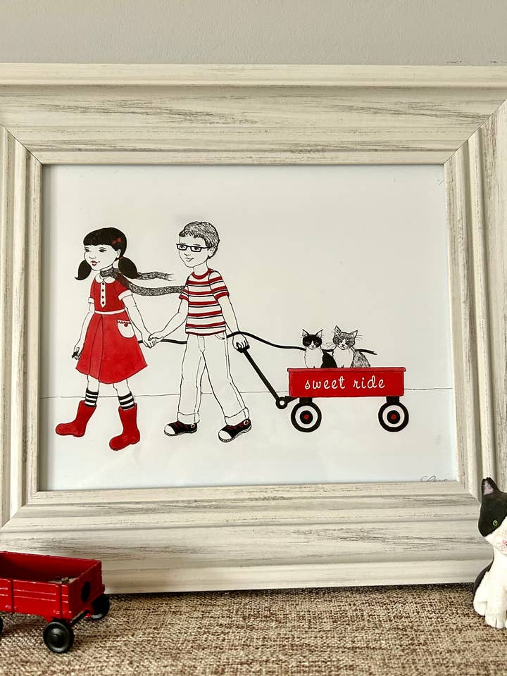 Zoete Rit 8 x 10 Kunstdruk voor wholesale door Cathy Peng Art & Design