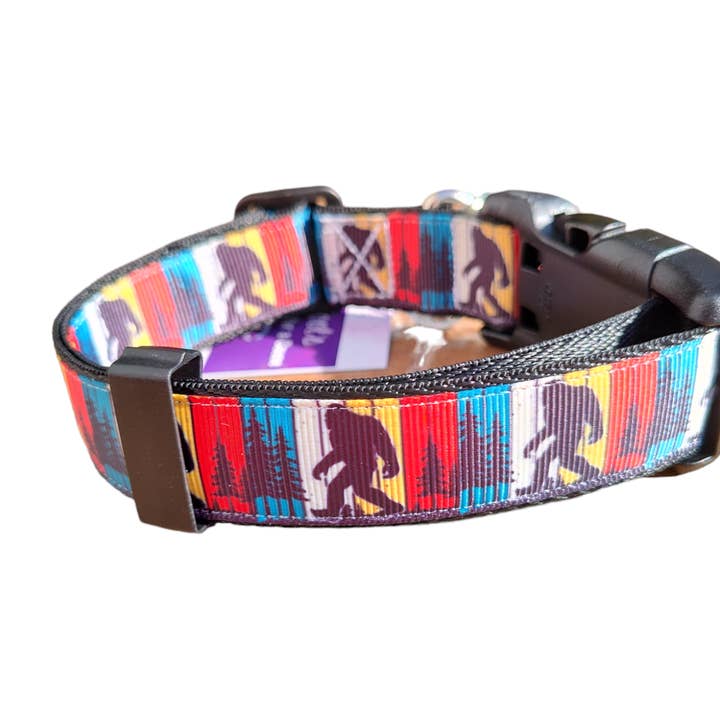 Doot's Pet - Collars For A Cause - Wholesale Pet Collar - Dog - Bigfoot Sasquatch Black Nylon Dog Collar MD, LG, XL, Leash6