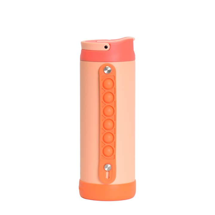 Iconic Insulated Pop Fidget Strap Bottle 14oz - Peach Sunrise for wholesale by Elemental