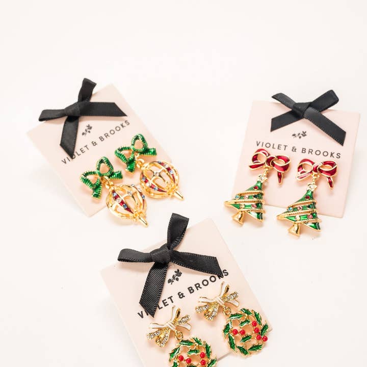 Violet & Brooks - Wholesale Dangle Earrings - Vintage Christmas Drop Earring3
