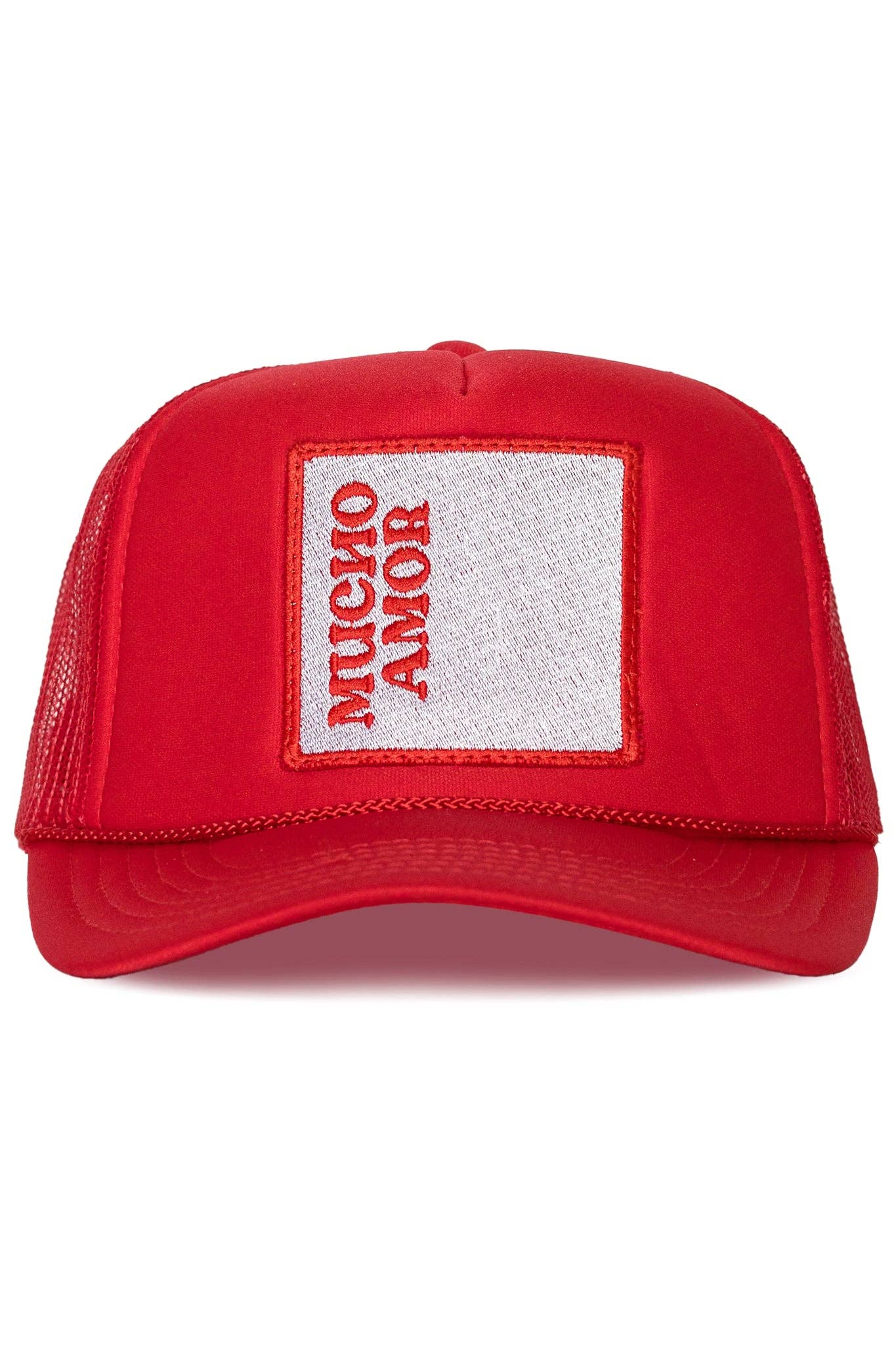 Mucho Amor Trucker Hat in Red for wholesale on Faire0