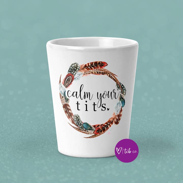 tcbco - Vente Verre à shooter - Verre à shot Calme Vos Seins2