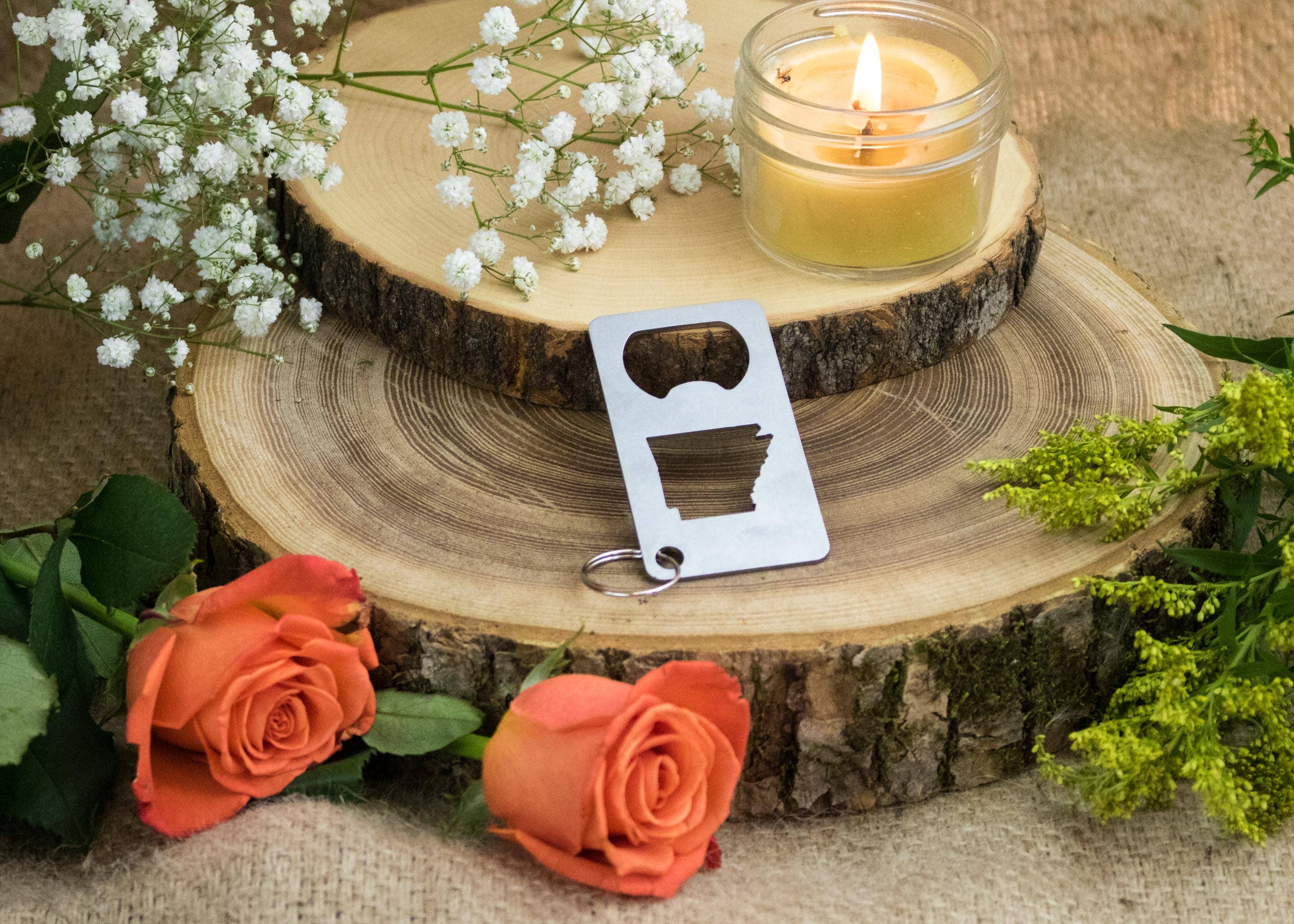 Iron Maid Art - Wholesale Bottle/Wine Opener - Arkansas State Stainless Steel Beer Bottle Opener Gift Bar7