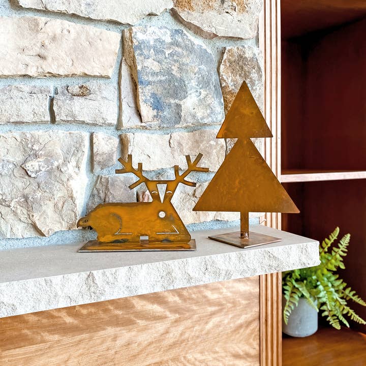 Prairie Dance - Wholesale Christmas Decoration - Contemporary Reindeer-Donner, Christmas Decor Deer Figurines