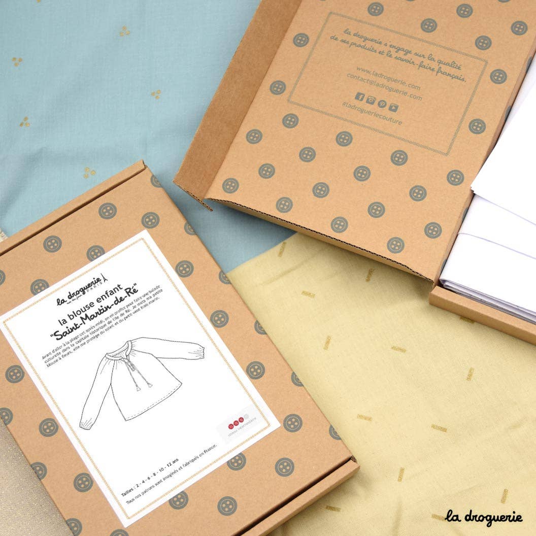 LA DROGUERIE - Wholesale Craft Sewing Kit - "Sewing pattern for the 'Saint-Martin-de-Ré' blouse"3