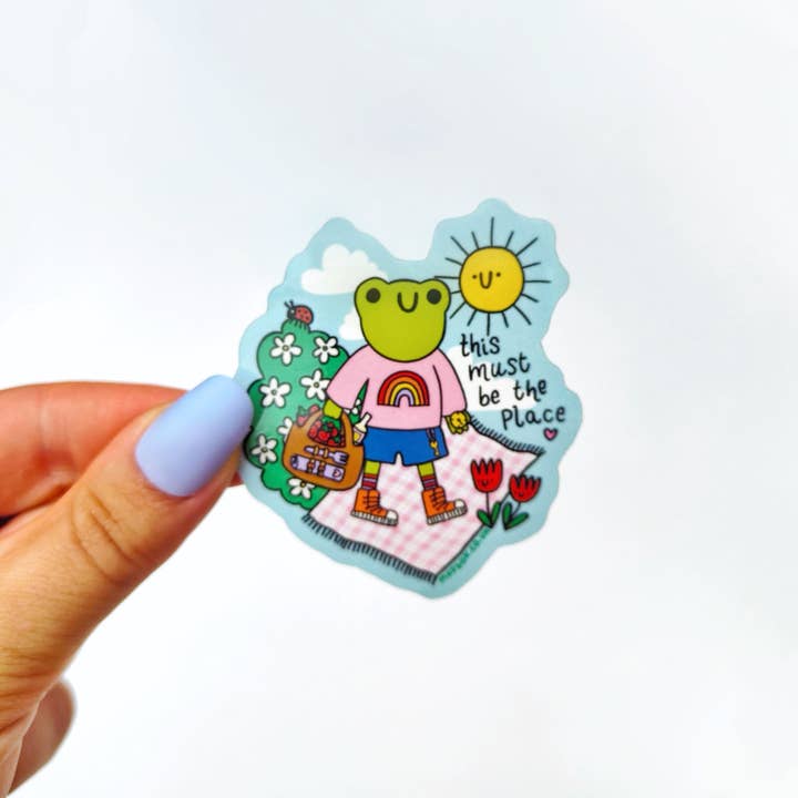 Mopbox – wholesale Sticker – This Must Be the Place Frog Picnic - Vinyl Sticker4