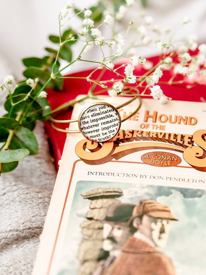 Bookish Bracelet Cuff | Sherlock Holmes for wholesale by The Authored Shop