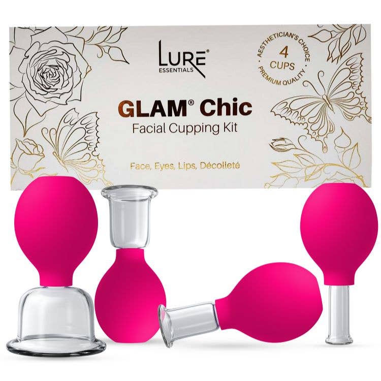 LURE Essentials GLAM Face Cupping Set Facial Set with Silicone
