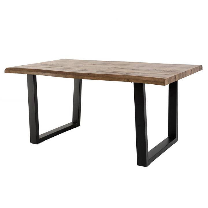Gdeco - Vente Tables d'appoint - Table industrielle avec pieds rectangulaires