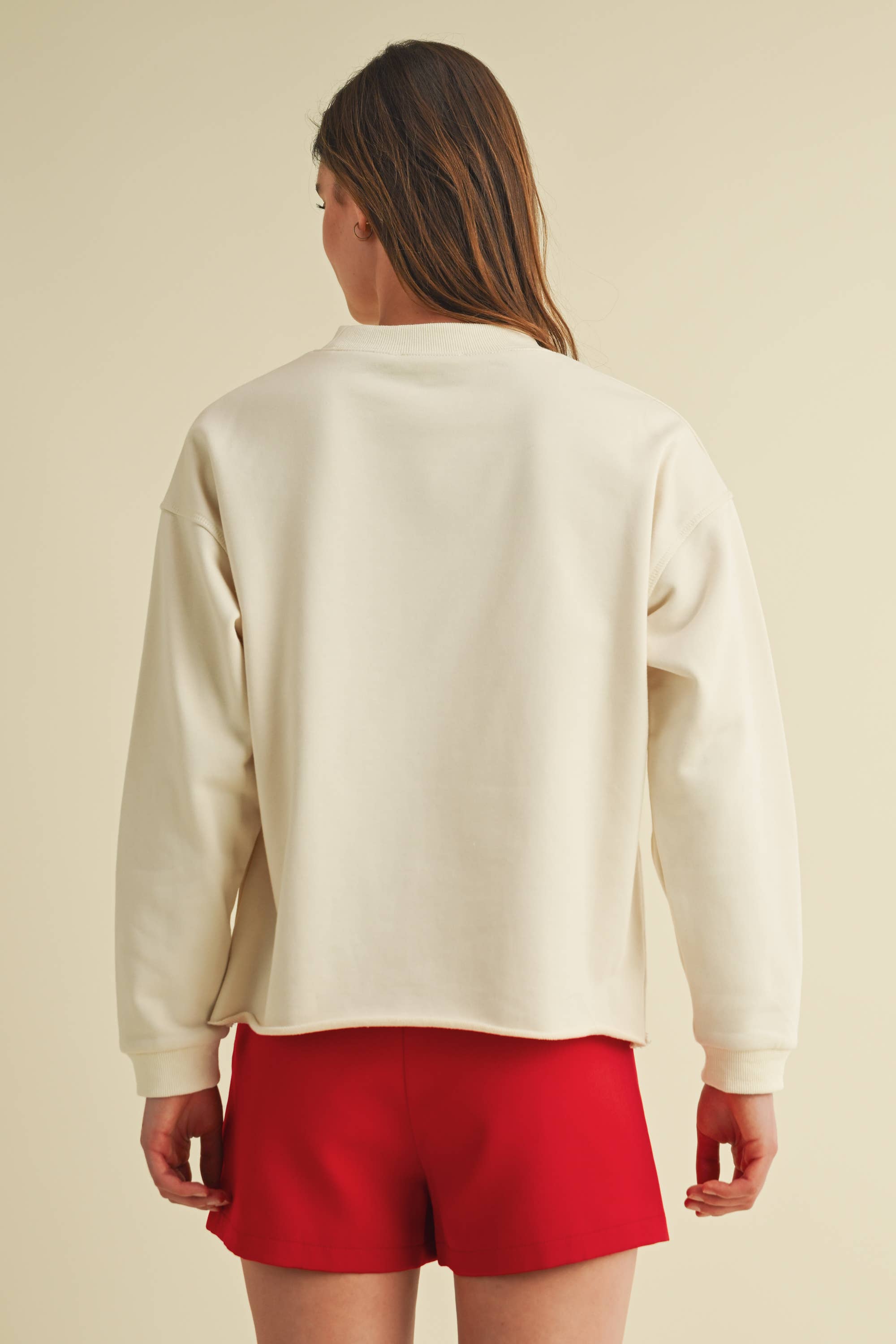 Cream CT15228J-5 - CRIMSON TIDE PRINT PULLOVER SWEATER for wholesale on Faire1