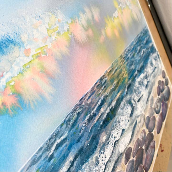 Neon Dawn A3 Prints x5 for wholesale by Badibidu Watercolours