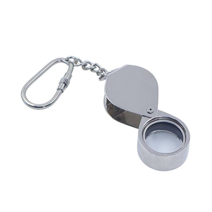 Custom Silver Colour Loupe Keyring for wholesale by Dollond & Co.