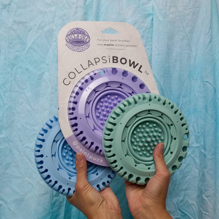 Paint Puck - Vente Porte-pinceaux/rangement pour pinceaux - CollapsiBowl™ - Palette portable, nettoyeur de pinceaux et organisateur4