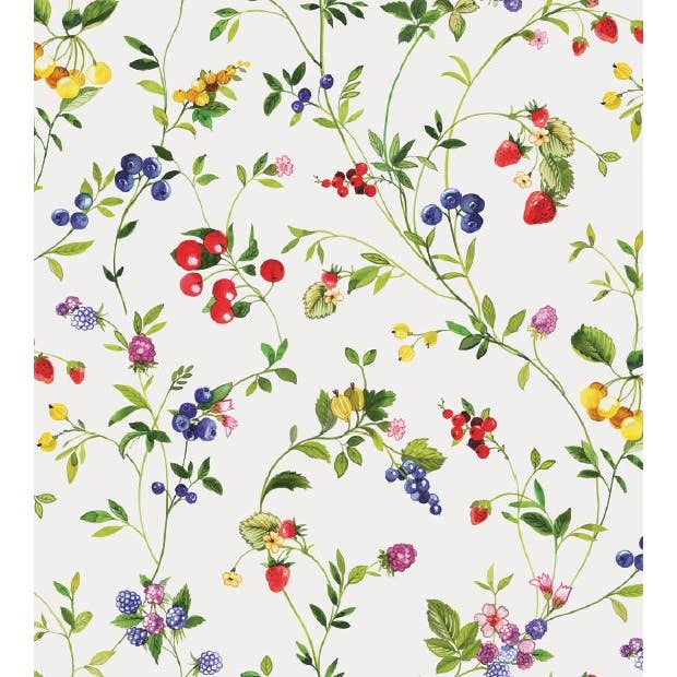 Berries - Beige - Vinyl Fabric on Roll (22m / 22 yds) for wholesale by Texstyles Deco Inc.