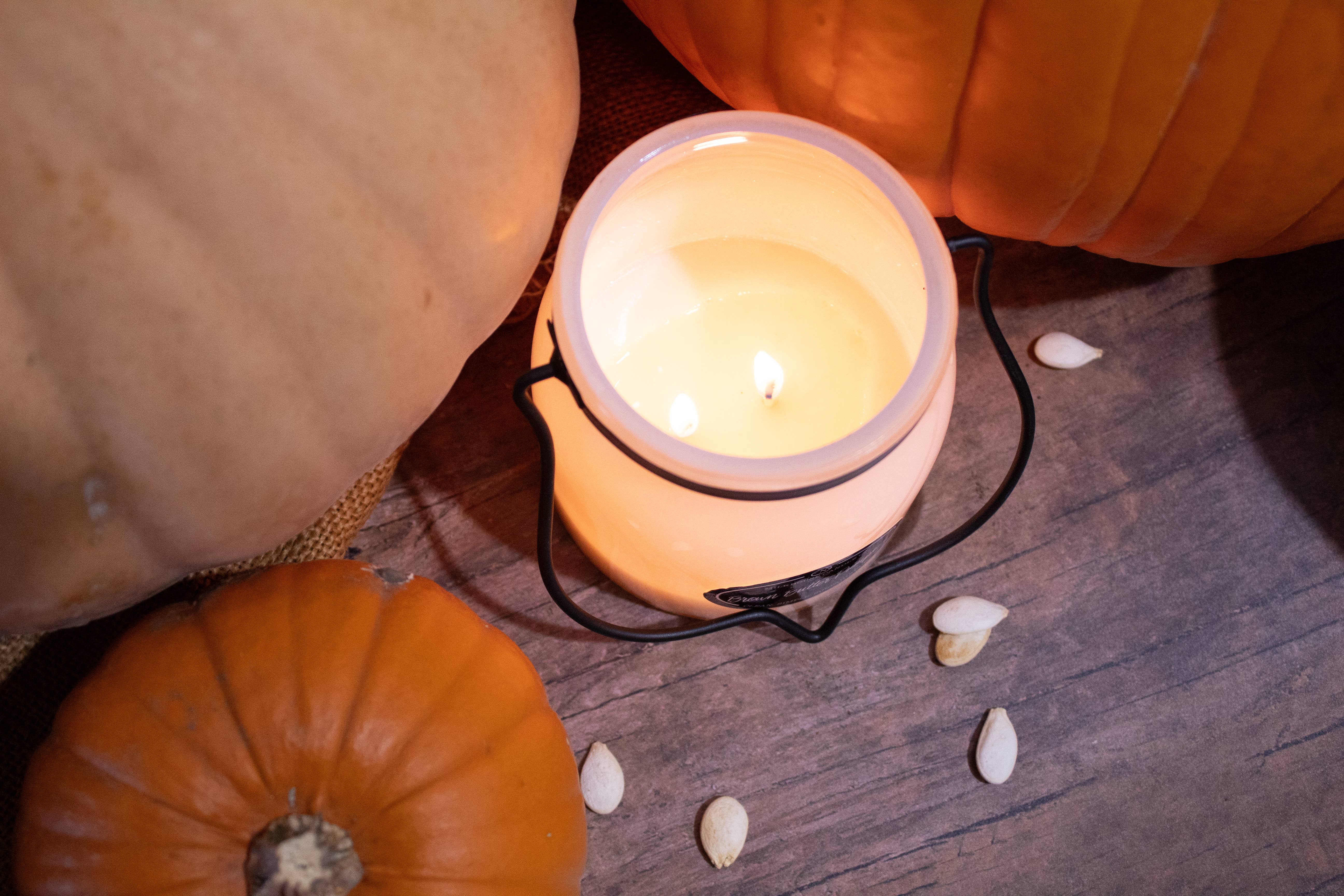 Milkhouse Candle Company - Wholesale Jar/Filled Candle - 16 oz Butter Jar Fall Candle: Brown Butter Pumpkin7