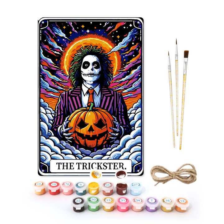 Der Trickster (Lila Anzug) – Vintage Malen nach Zahlen für den Großhandel von Paint Your Numbers