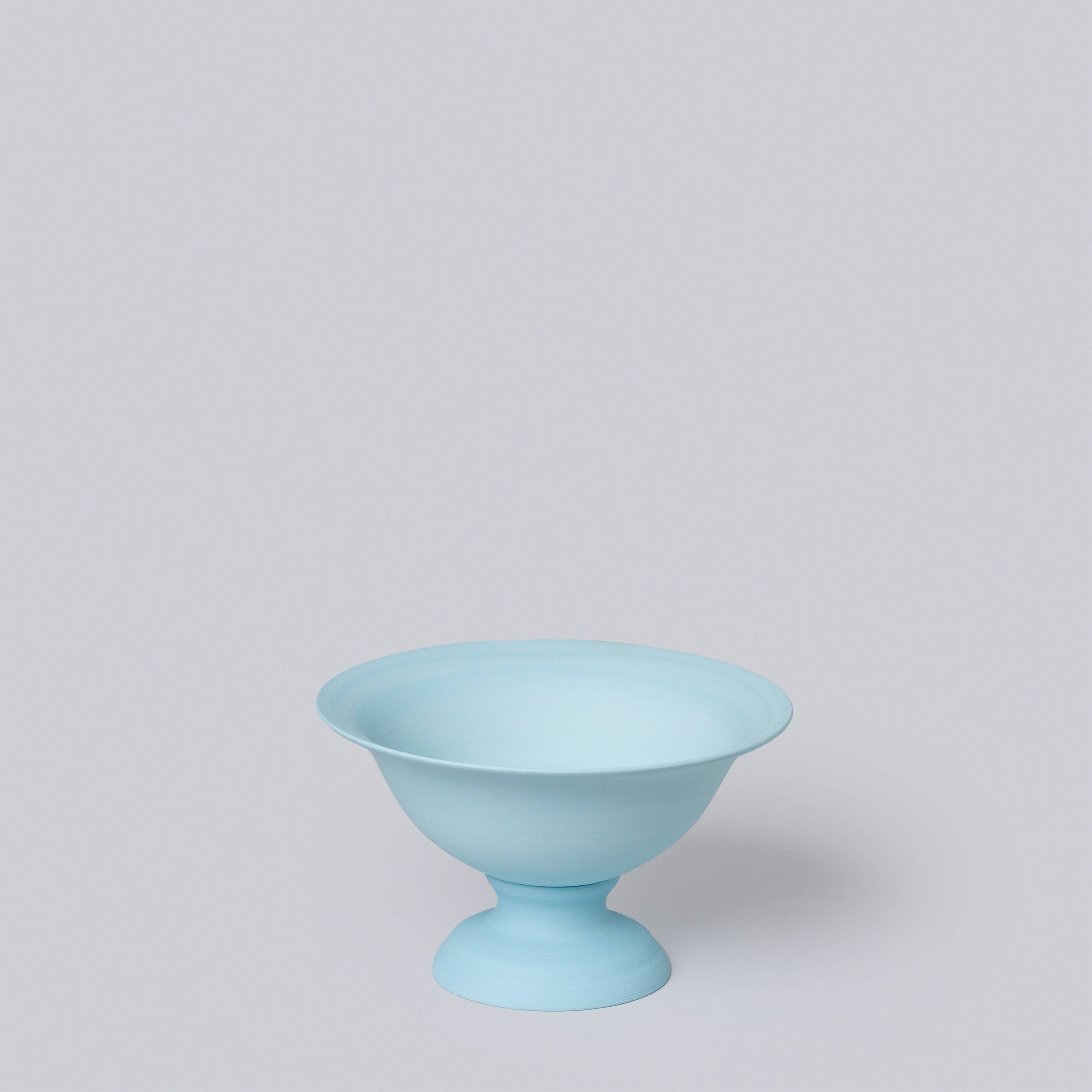 Middle Kingdom - Wholesale Plant Pot - Matte Porcelain Footed Vaso - Denim0