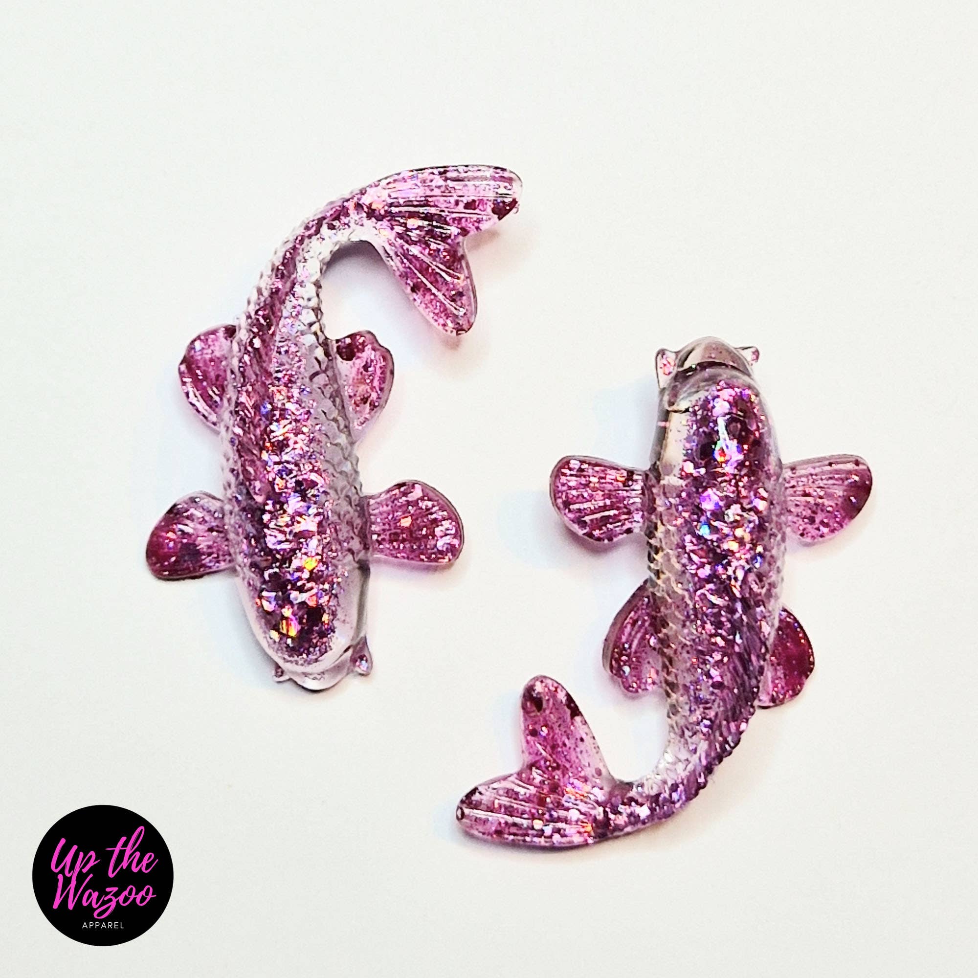 Up the Wazoo Apparel - Wholesale Stud/Post Earrings - Fancy Lures, Dusty Rose - Handmade To Order1