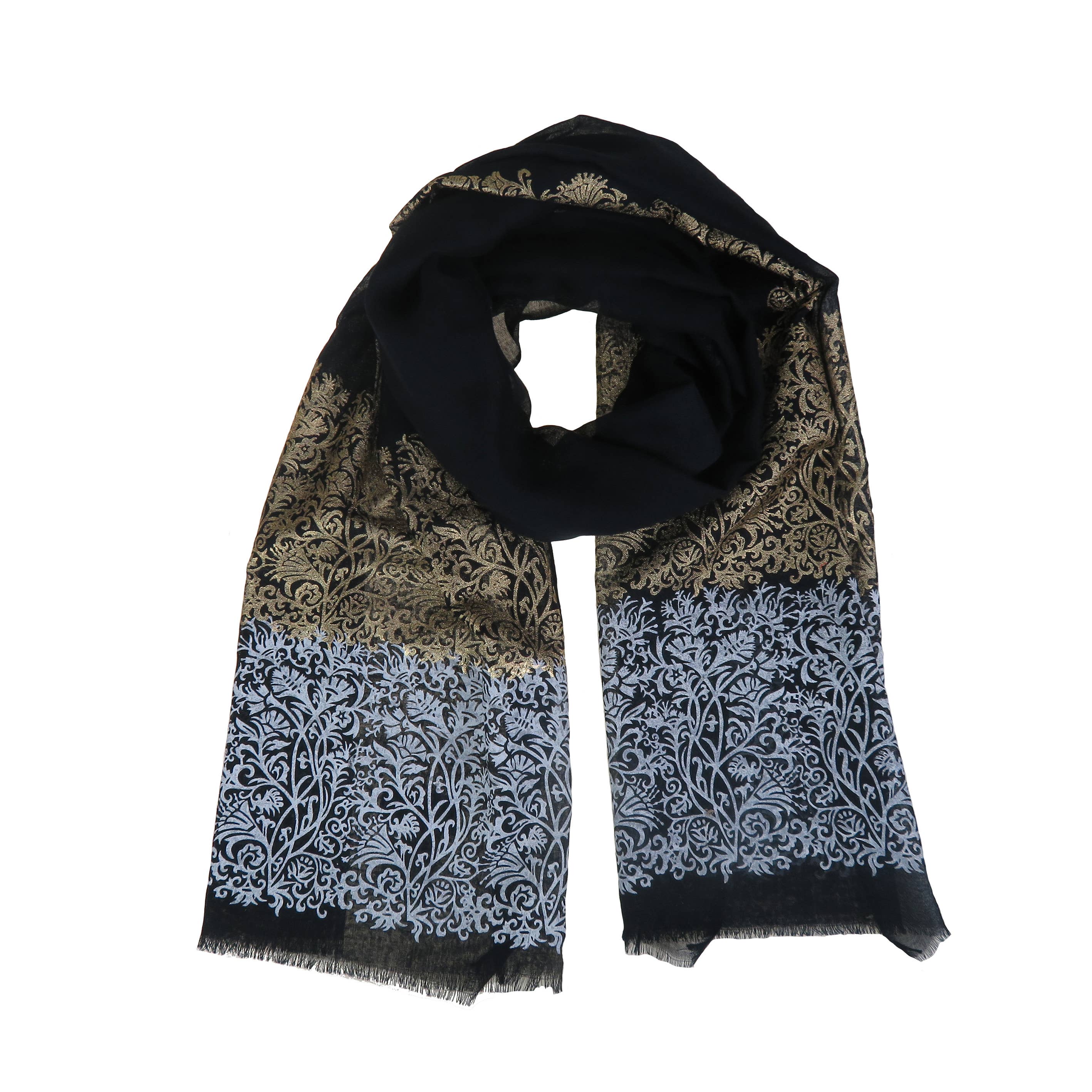 Supplement D'AM - Wholesale Scarf - Women's - Andalusia Stole in Silk Wool Black1