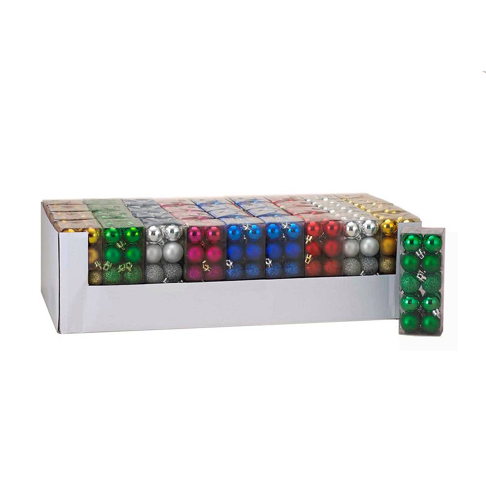 Kurt S. Adler, Inc. - Vente Lots de décorations - 30MM INCASSABLE MULTI BALLES 20PC 36/A1